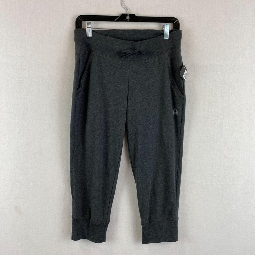 REEBOK Cropped Dark Gray Jogger NWT